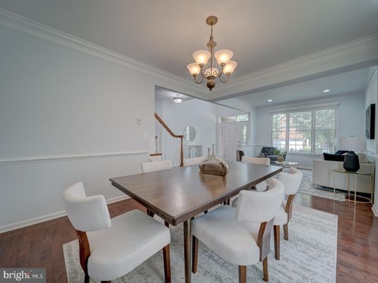 Chandelier, Dining room, Interior, Living room, Recessed Lighting, Wood Texture Flooring