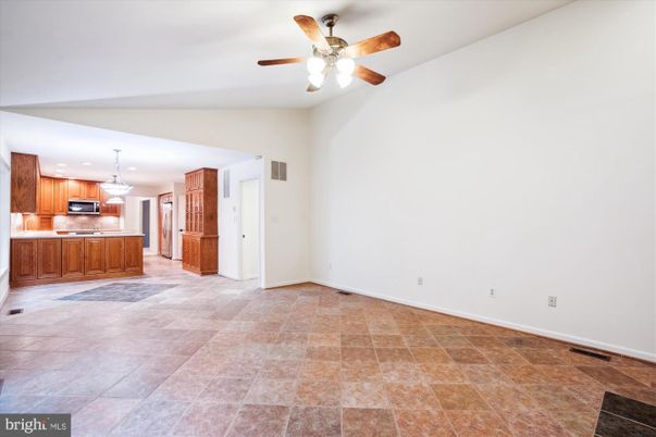 Empty room, Interior, Kitchen, Pendant Lights, Recessed Lighting