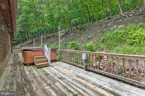 Exterior, Hot Tub, Wood Texture Flooring