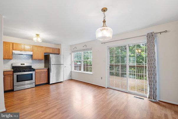 Interior, Kitchen, Pendant Lights, Stainless Steel Appliances, Wood Texture Flooring