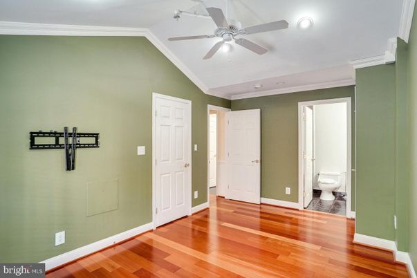 Bathroom, Empty room, Interior, Recessed Lighting, Wood Texture Flooring