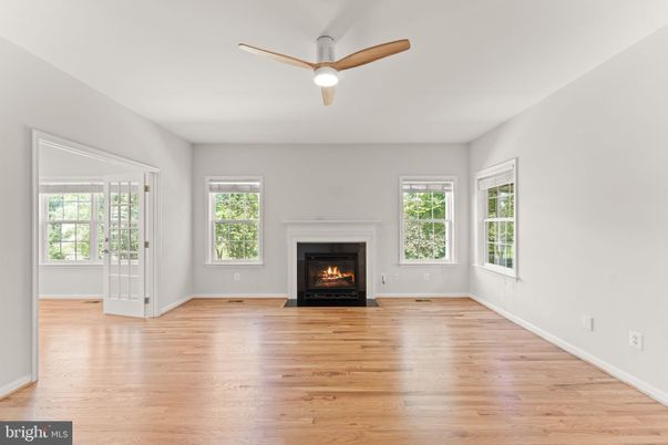 Empty room, Fireplace, Interior, Wood Texture Flooring