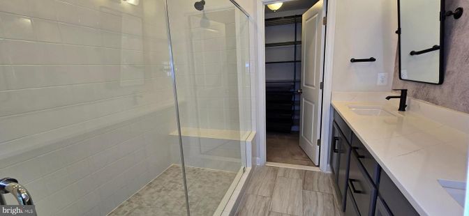 Bathroom, Dual Sink Vanities, Glass Shower, Interior