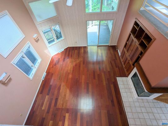 Empty room, Fireplace, Interior, Wood Texture Flooring
