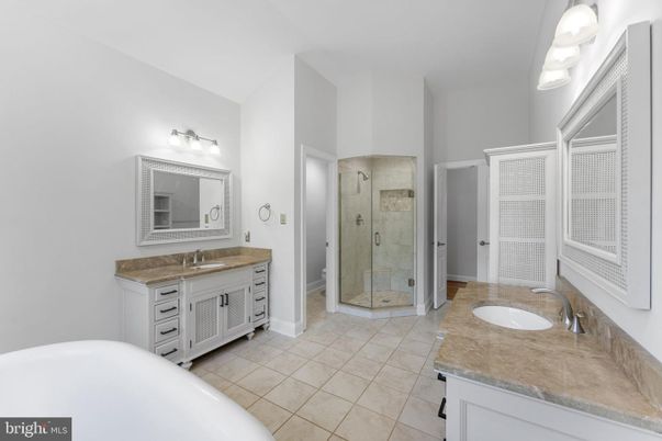 Bathroom, Dual Sink Vanities, Glass Shower, Interior