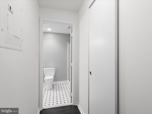 Bathroom, Interior, Recessed Lighting, Wood Texture Flooring