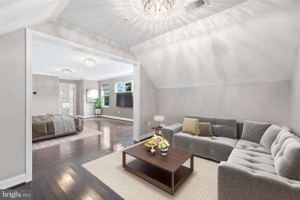 Bedroom, Chandelier, Interior, Living room, Wood Texture Flooring