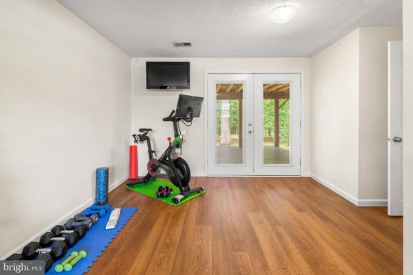 Fitness Equipment, Interior, Wood Texture Flooring