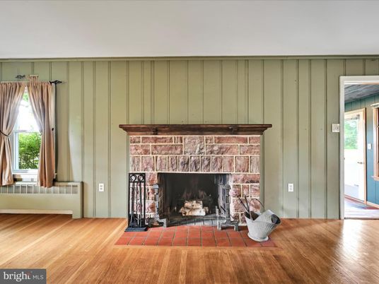 Fireplace, Interior, Wood Texture Flooring