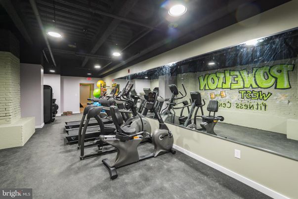 Fitness Equipment, Gym, Interior, Recessed Lighting