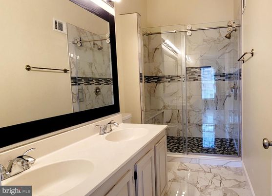 Bathroom, Glass Shower, Interior, Marble, Marble Walls