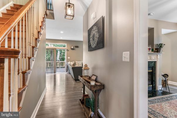 Fireplace, Interior, Recessed Lighting, Wood Texture Flooring
