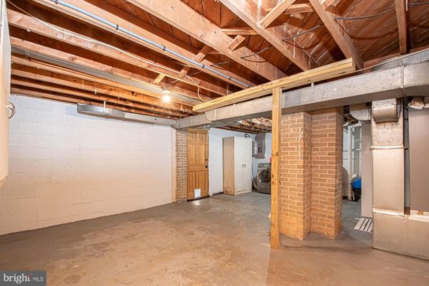 Empty room, Interior, Stone Walls, Washer, Wooden Beams, Wooden Ceilings