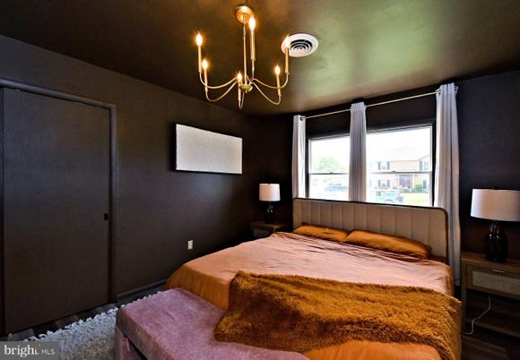 Bedroom, Chandelier, Interior