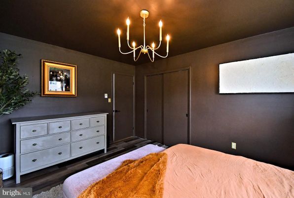 Bedroom, Chandelier, Interior