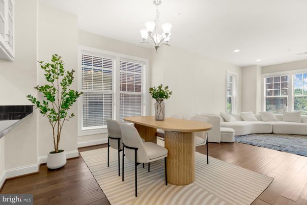 Chandelier, Dining room, Interior, Living room, Recessed Lighting, Wood Texture Flooring