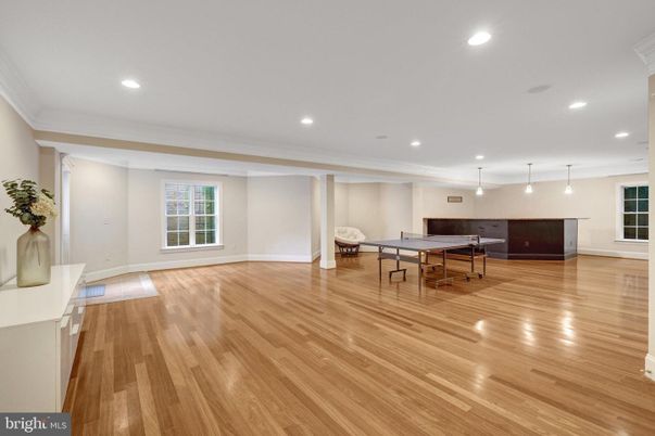 Game Room, Interior, Pendant Lights, Recessed Lighting, Wood Texture Flooring