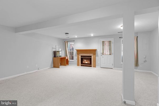 Empty room, Fireplace, Interior, Recessed Lighting
