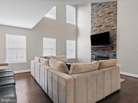 Fireplace, Interior, Living room, Stone Walls, Wood Texture Flooring