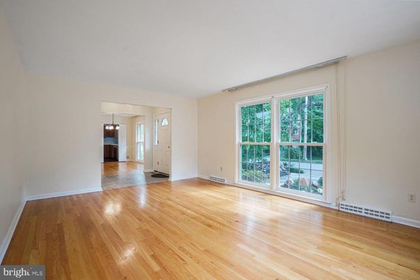 Empty room, Interior, Pendant Lights, Wood Texture Flooring