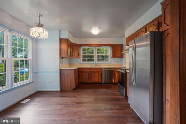 Interior, Kitchen, Pendant Lights, Stainless Steel Appliances, Wood Texture Flooring