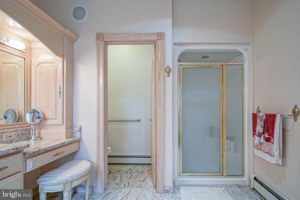 Bathroom, Glass Shower, Interior, Marble