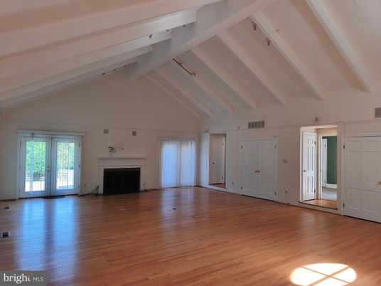 Empty room, Fireplace, Interior, Wood Texture Flooring