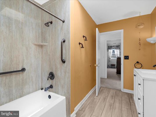 Bathroom, Interior, Wood Texture Flooring
