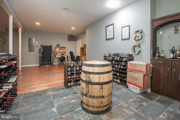 Interior, Recessed Lighting, Wine Storage, Wood Texture Flooring