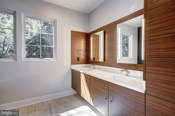 Bathroom, Dual Sink Vanities, Interior, Wood Texture Flooring