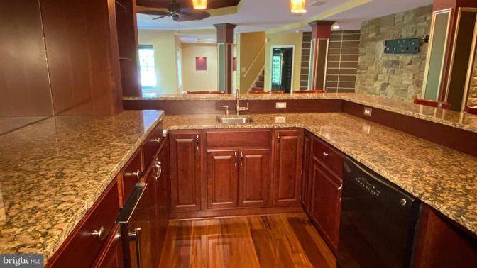 Interior, Kitchen, Wood Texture Flooring