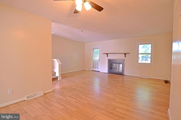 Empty room, Fireplace, Interior, Wood Texture Flooring