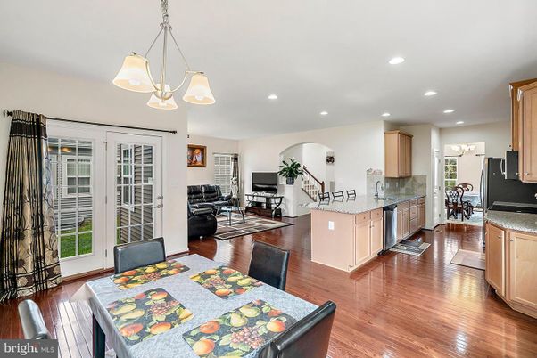 Dining room, Interior, Kitchen, Living room, Pendant Lights, Recessed Lighting, Wood Texture Flooring