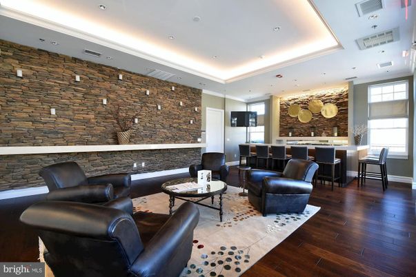 Interior, Living room, Recessed Lighting, Stone Walls, Wood Texture Flooring