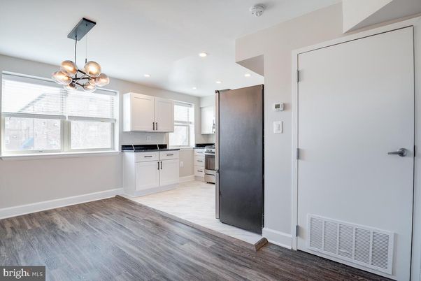 Chandelier, Interior, Kitchen, Pendant Lights, Recessed Lighting, Wood Texture Flooring