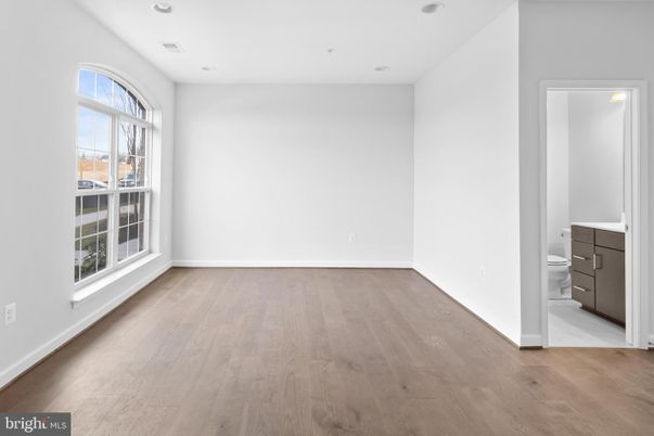 Bathroom, Empty room, Interior, Recessed Lighting, Wood Texture Flooring