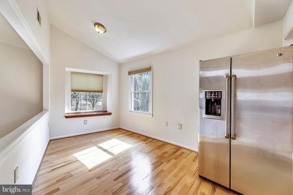 Empty room, Interior, Stainless Steel Appliances, Wood Texture Flooring