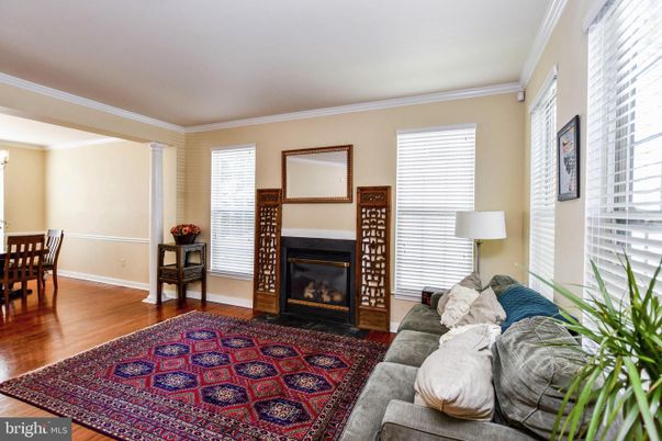 Dining room, Fireplace, Interior, Living room, Wood Texture Flooring
