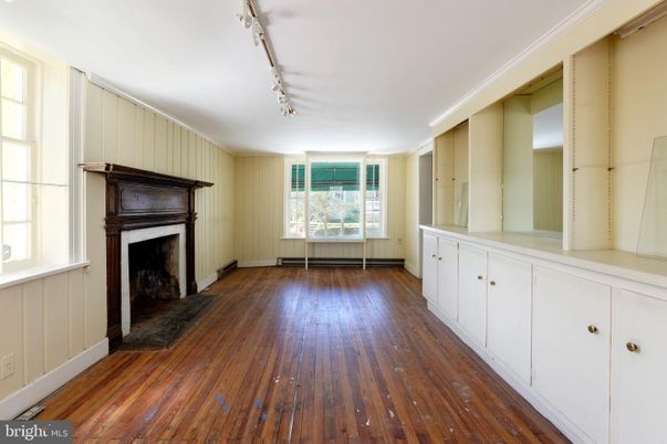 Empty room, Fireplace, Interior, Wood Texture Flooring