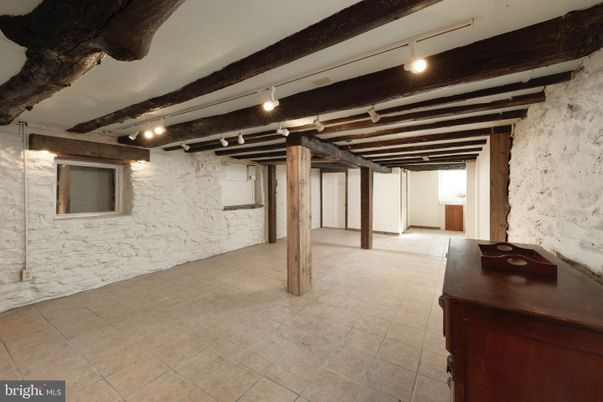 Interior, Stone Walls, Wooden Beams