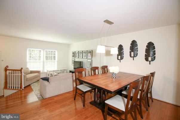 Dining room, Interior, Living room, Pendant Lights, Wood Texture Flooring