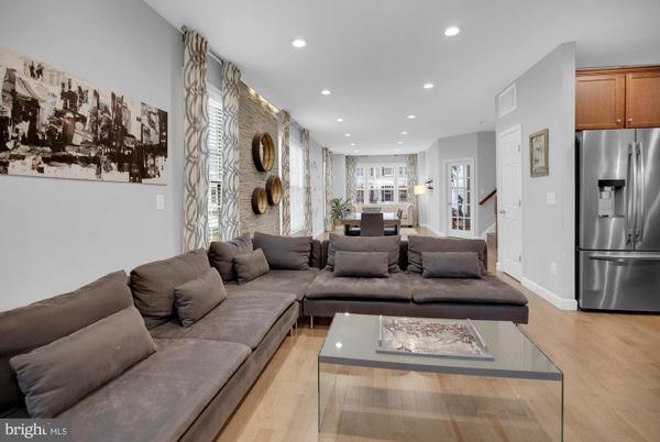 Interior, Kitchen, Living room, Recessed Lighting, Stainless Steel Appliances, Wood Texture Flooring