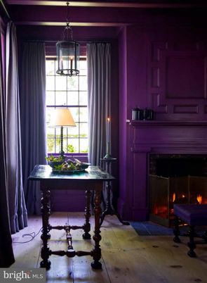 Fireplace, Home Office, Interior, Pendant Lights