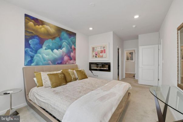 Bedroom, Fireplace, Interior, Recessed Lighting