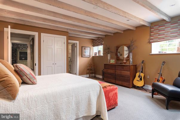 Bedroom, Interior, Wooden Beams