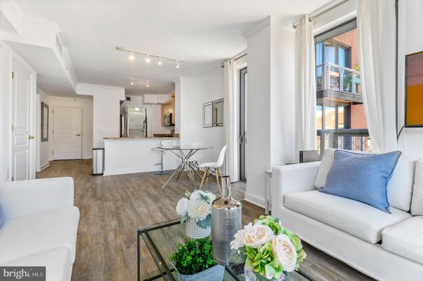 Interior, Kitchen, Living room, Stainless Steel Appliances, Wood Texture Flooring