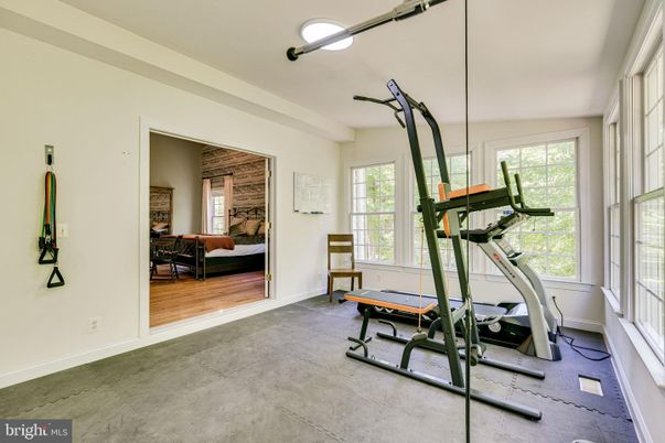 Fitness Equipment, Interior, Wood Texture Flooring
