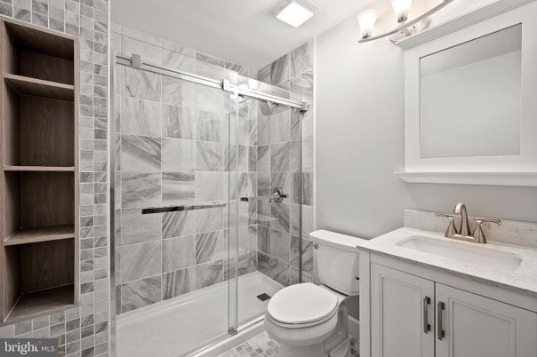 Bathroom, Glass Shower, Interior, Marble Walls
