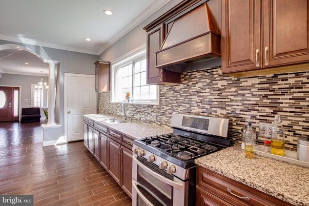 Chandelier, Interior, Kitchen, Pendant Lights, Recessed Lighting, Wood Texture Flooring