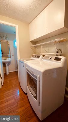 Interior, Washer, Wood Texture Flooring
